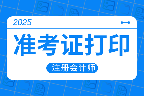 2025年cpa准考证打印入口