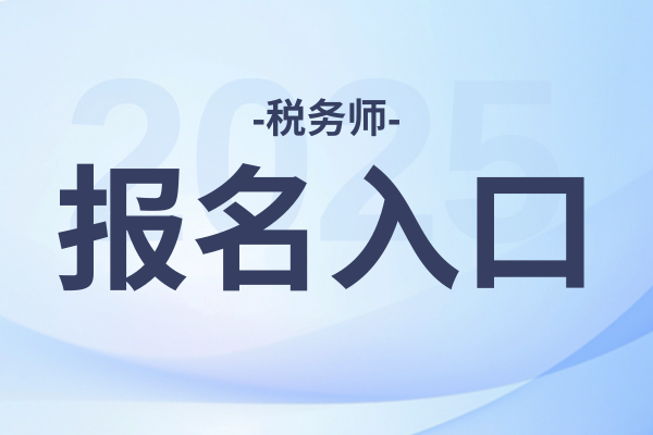 税务师报名2025报名入口